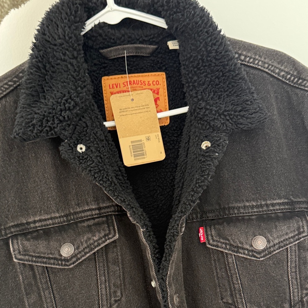 Levi's Men's Charcoal Sherpa Jacket